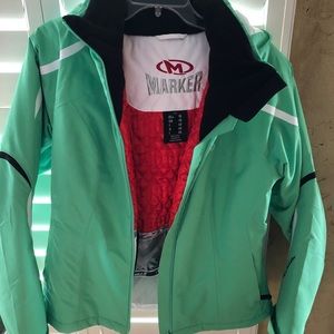 Marker lime green ski jacket